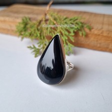 Awesome Black Onyx Gemstone Ring 925 Sterling Silver Gift For Her Ring PG6784
