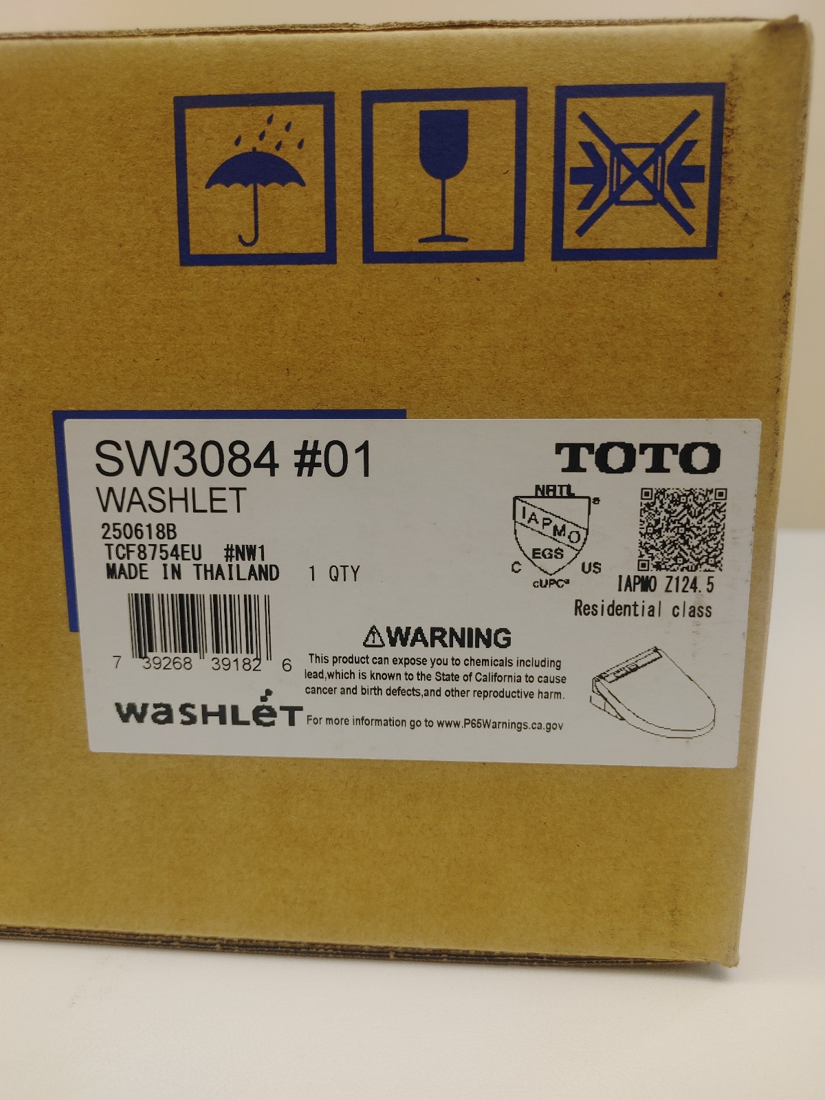 NEW TOTO SW3084 #01 WASHLET C5 ELONGATED ELECTRONIC BIDET SEAT COTTON WHITE