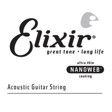 Elixir Strings Acoustic Phosphor Bronze Guitar String NANOWEB .026,