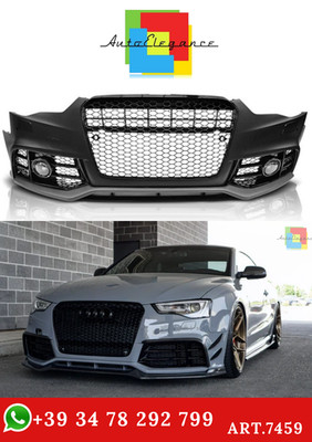  ART.7459 Stoßstange vorne schwarz RS5-Look PDC für AUDI A5 2011-2016 
