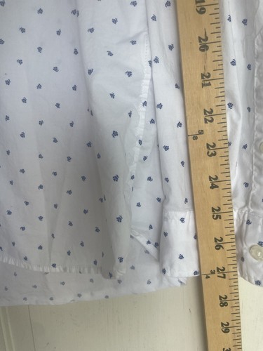 Gap Mens Shirt XL Long Sleeves Button Up Pocket White Floral Design - Picture 5 of 8