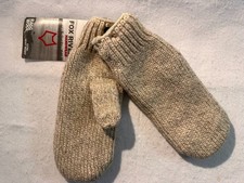Fox River Ragg Wool Double Mittens Brown Tweed Heavyweight Size L NWT