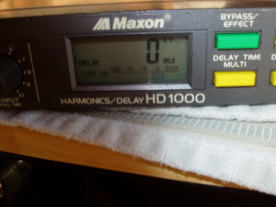 ギター Maxon HD1000 Harmonics / Delay MAXON HD1000 HARMONICS/DELAY EFFECTS RACK REVERB JAPAN WORKING +