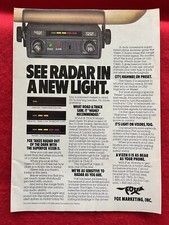 Vintage 1986 Fox Radar Detector Print Ad Superfox Vixen II Advertisement