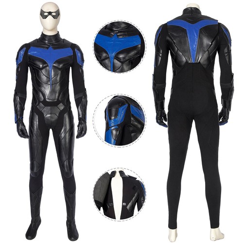 Nightwing Costume Cosplay Suit Dick Grayson Halloween Outfit - Picture 1 of 12