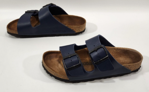 Sandali da donna Birkenstock Arizona Birko Flor blu taglia 37/US 9 in pelle - Foto 3 di 14