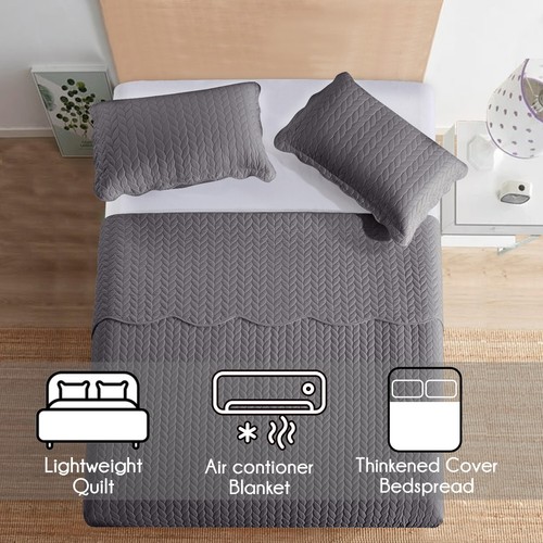 Luxury Bedspread Bedding Set 3 Piece Quilted Coverlet Bed Throw Queen King Size - Picture 31 of 73