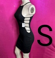 🆕Black Cut-Out Open Side Bodycon Mini Dress   Size S