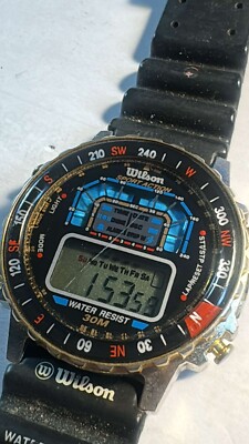 Rare Working Vintage Wilson Wizard Analog Digital Sport Watch