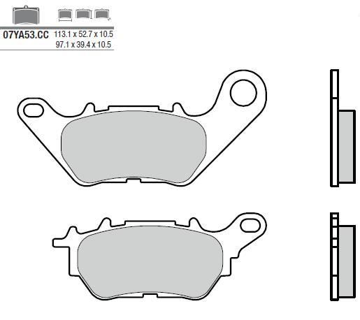 Plaquettes de frein ARRIERE BREMBO pour moto YAMAHA MT-03