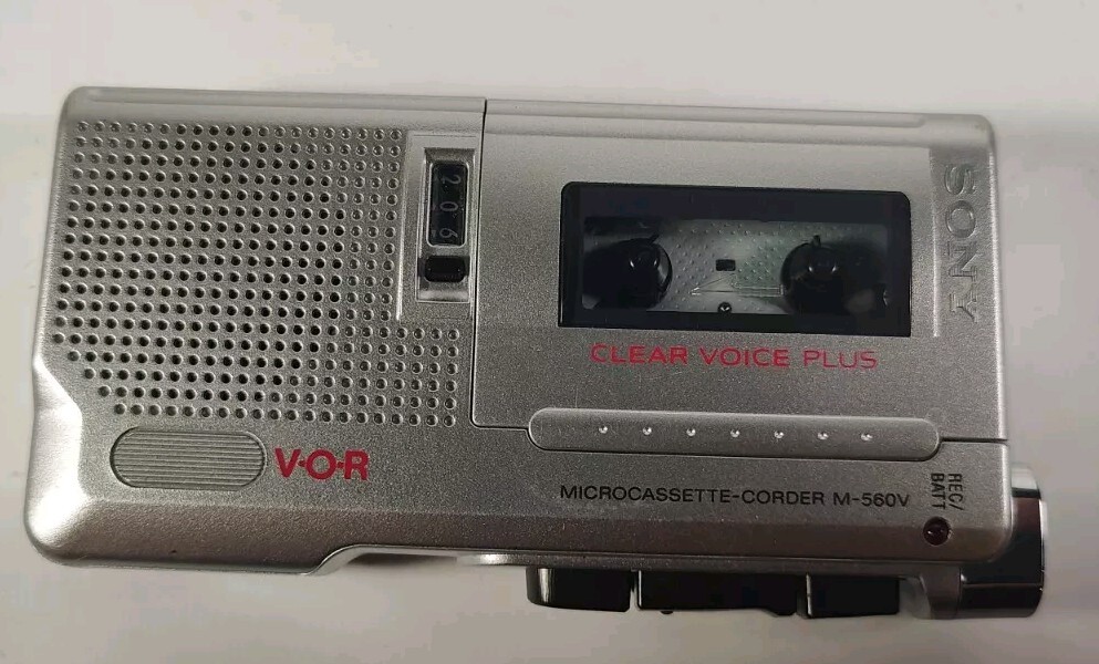 Sony MicrocassetteCorder M560V VOR Handheld Voice Recorder Used See