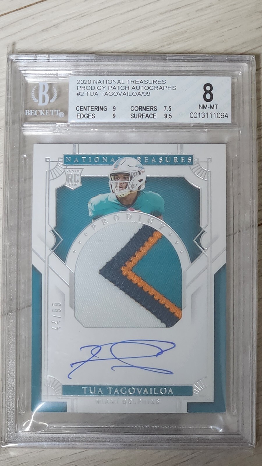 TUA Tagovailoa 2020 National Treasures Prodigy Patch Rookie RC RPA AUTO ...