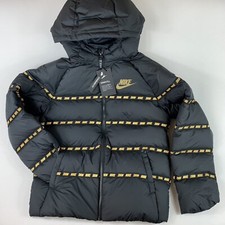 Nike Sportswear Big Kids Down Full Zip Jacket Metallic Gold Sz M CU9154-013 New