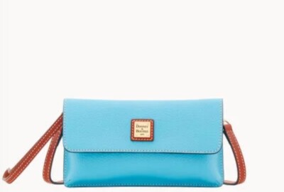 Dooney & Bourke Pebble Grain  Milly Crossbody Sky Blue Color