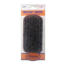 Annie Wooden Club Wave Military Brush 100 Soft Boar Bristle No Handle 2082