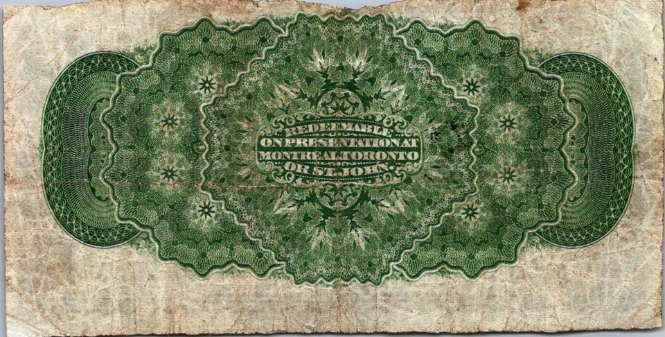 Canada 25 Cents 1870 Pick# 8c F-VF - Image 2 of 3