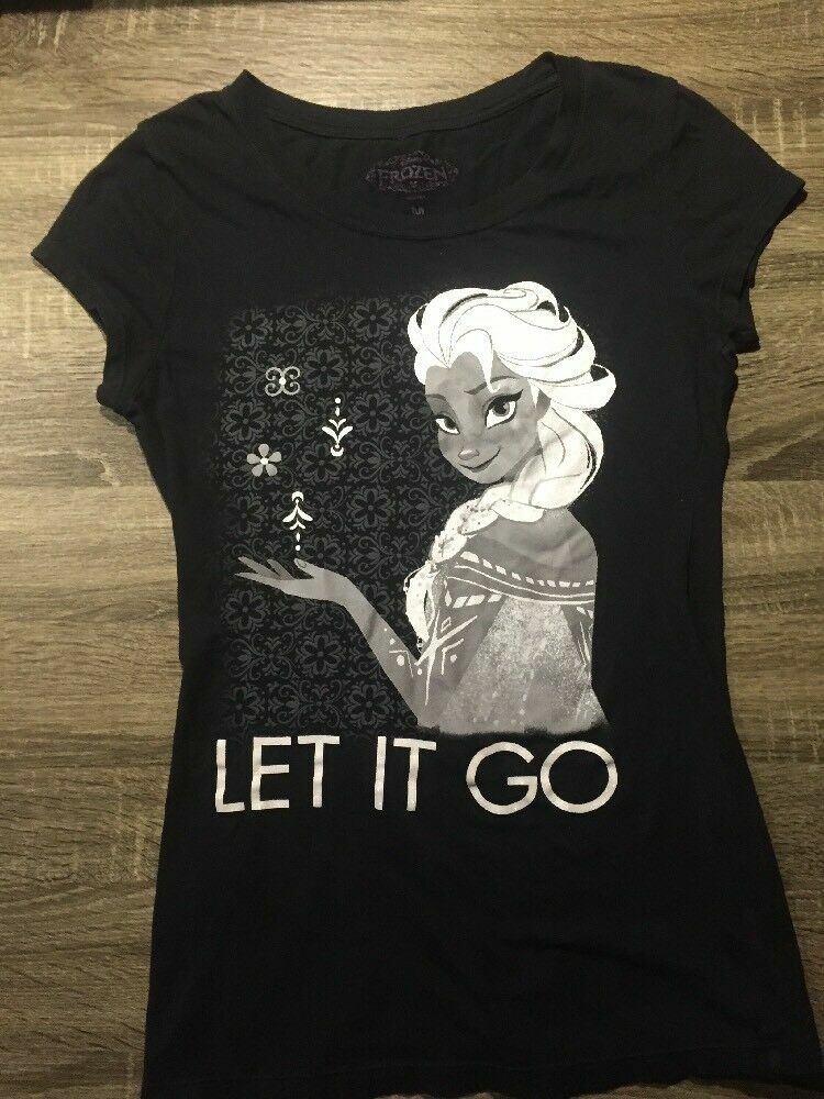Womens Disney Frozen Elsa Let It Go T-shirt Sz Medium Bin