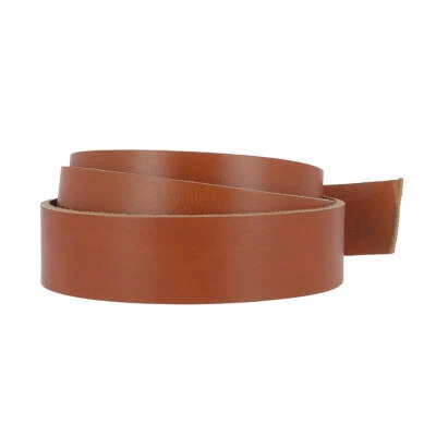 Lanière en cuir de collet NOURRI FOULONNÉ tannage végétal - MARRON CUERO - Ép 3, - Photo 1/4