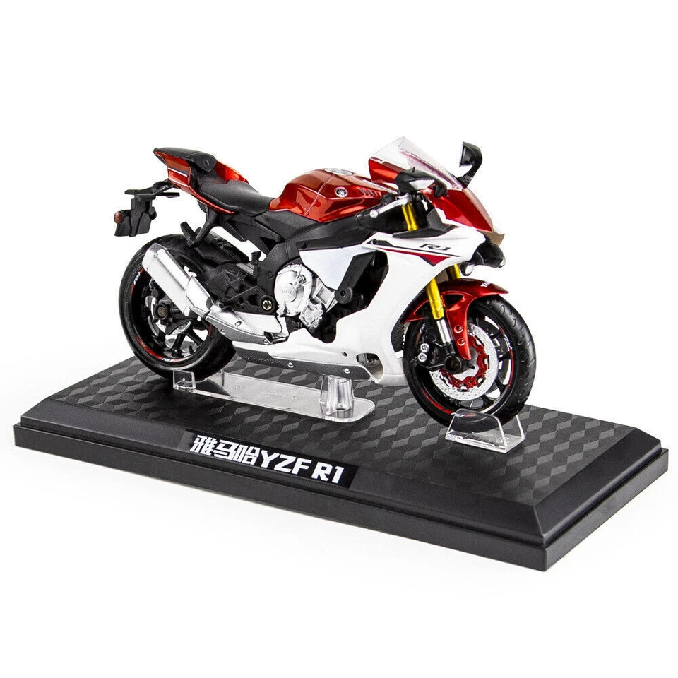 1:12 Simulation Alloy Car Model Yamaha Yzf-r1 Motorcycle Toys Ornaments - Image 3 of 4
