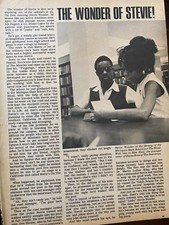 Stevie Wonder, Full Page Vintage Clipping
