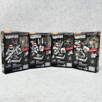Mega Bloks Teenage Mutant Ninja Turtles Leonardo TMNT Negro Blanco Juego de 4