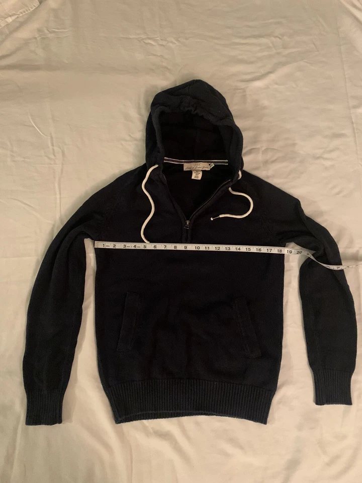 L.O.G.G. by H&M Sudadera con Capucha Azul Marino Cuarto Cremallera Para Hombre Talla Pequeña Foto 3 de 4