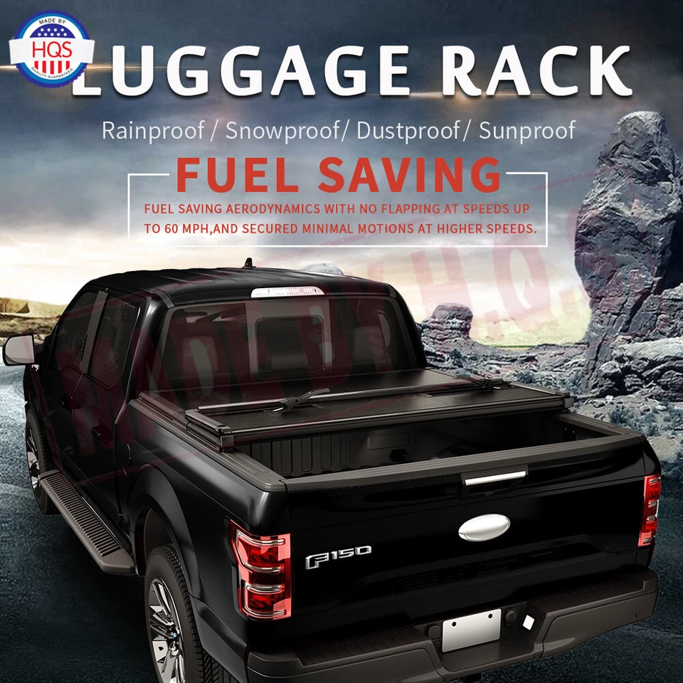 6.5Ft Bed Hard Tri-Fold Tonneau Cover For 07-14 Silverado Sierra 1500 2500 3500  Foto 4 de 4