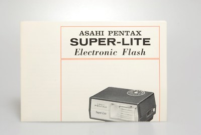 Asahi Pentax Super-Lite Electronic Flash Operating Manual