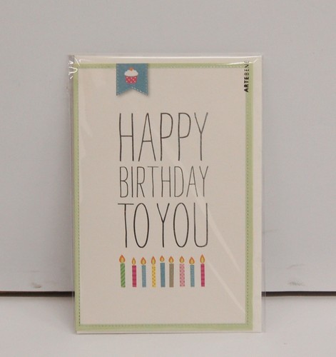 BIGLIETTO AUGURI COMPLEANNO HAPPY BIRTHDAY CANDELINE Artebene