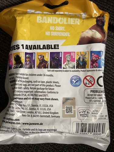 Fortnite Bandolier Figure Backpack Clip Series 1 Brand New Sealed Unopened - Bild 2 von 2