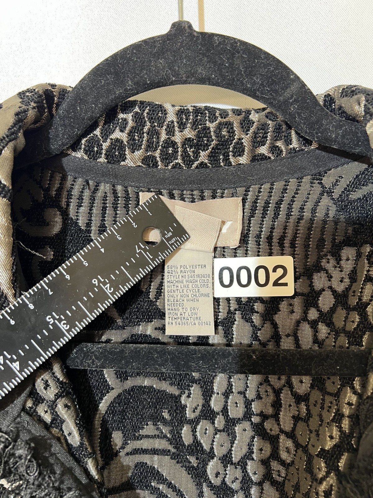 TanJay Womens Patchwork Blazer Jacket Size 16 Pol… - image 4