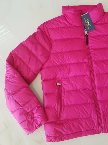 pink down jacket