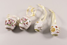 Hutschenreuther vier Eier Ostereier Baumschmuck Blumen V&ouml;gel Schmetterlinge 2009