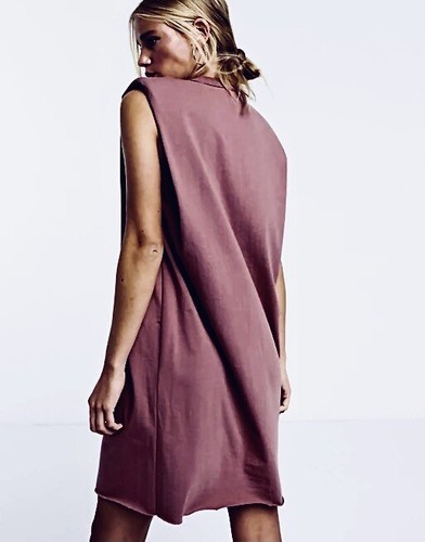 Plum Tunic Pad Shirt Dress LongLine 