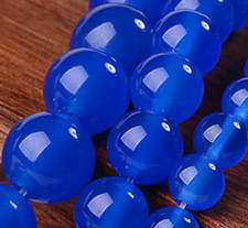 6/8/10/12/14mm Natural Blue Jade Round Gemstone Loose Beads 15'' Strand