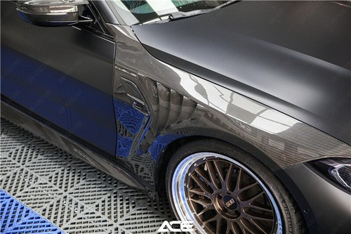 Dry Carbon OD Style Front Fender Kit For 2021-2023 BMW G80 M3 G82 M4 - Picture 5 of 14