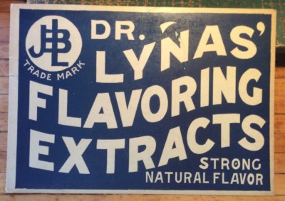 Dr. Lynas Flavoring Extracts Original Card Stock Sign INV WB001