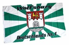 Flagge / Fahne Wolfsburg Nummer 1 Fan Hissflagge 90 x 150 cm