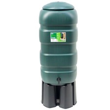 barrel waterbutt kit squared premium green water butt barrel heavy duty 100l