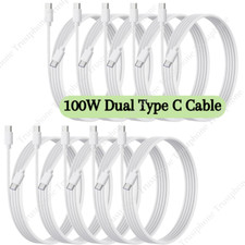 100W Type-C Cable USB-C to USB-C Fast Charger 3/6FT Cord For Android Samsung Lot