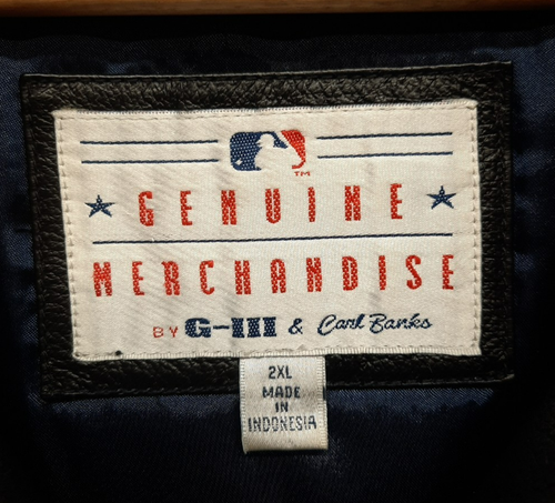 Vintage New York Yankees Leder Bomber Jacke G-III by Carl Banks MLB Herren 2XL - Bild 3 von 24