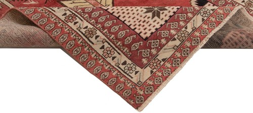 Handmade Zanjan 200x127 CM Hand-Knotted Wool Oriental Carpet Rug Red - Picture 5 of 10