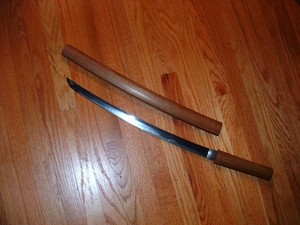 [SMA44] Japanese Samurai Sword: Mumei Wakizashi in Shirasaya