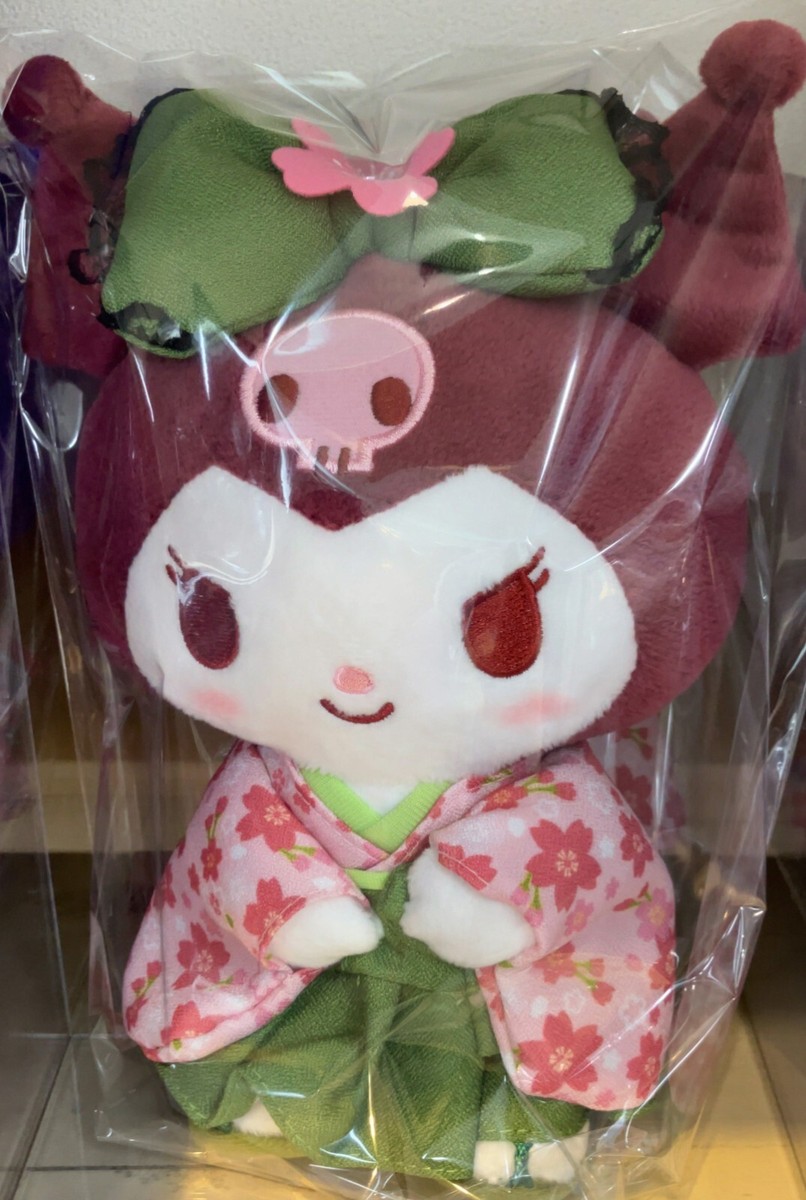 Sanrio Character Kuromi Stuffed Toy S (Sakura Matcha Green Kimono