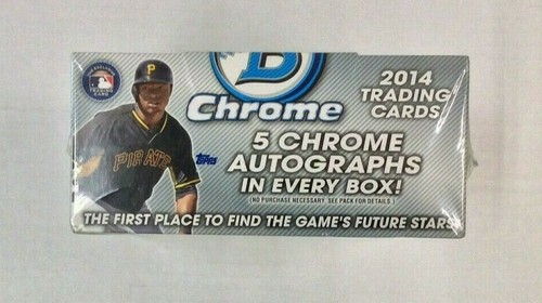 2014 BOWMAN CHROME BASEBALL SEALED JUMBO HOBBY BOX - 5 CHROME AUTO'S - Picture 3 of 3
