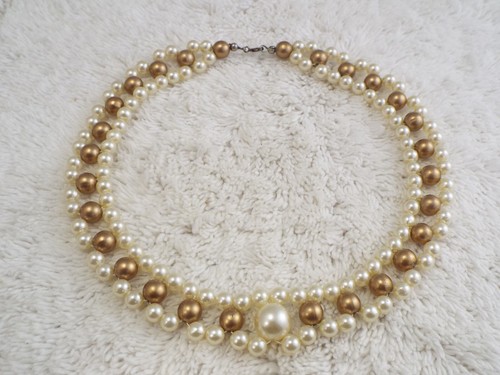 Collana girocollo con perle in oro bianco (A63) - Foto 1 di 2