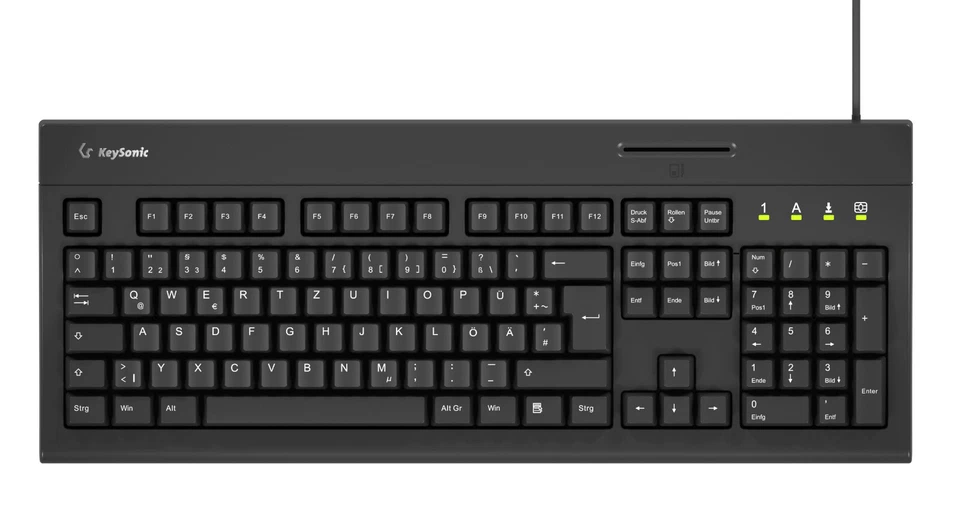KeySonic KSK-8041U-CR Qwertz Smartcard Full Size B-Ware 61082
