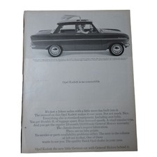 1960s Opel Kadett Automobile / Edison Electric - Vintage Print Ad