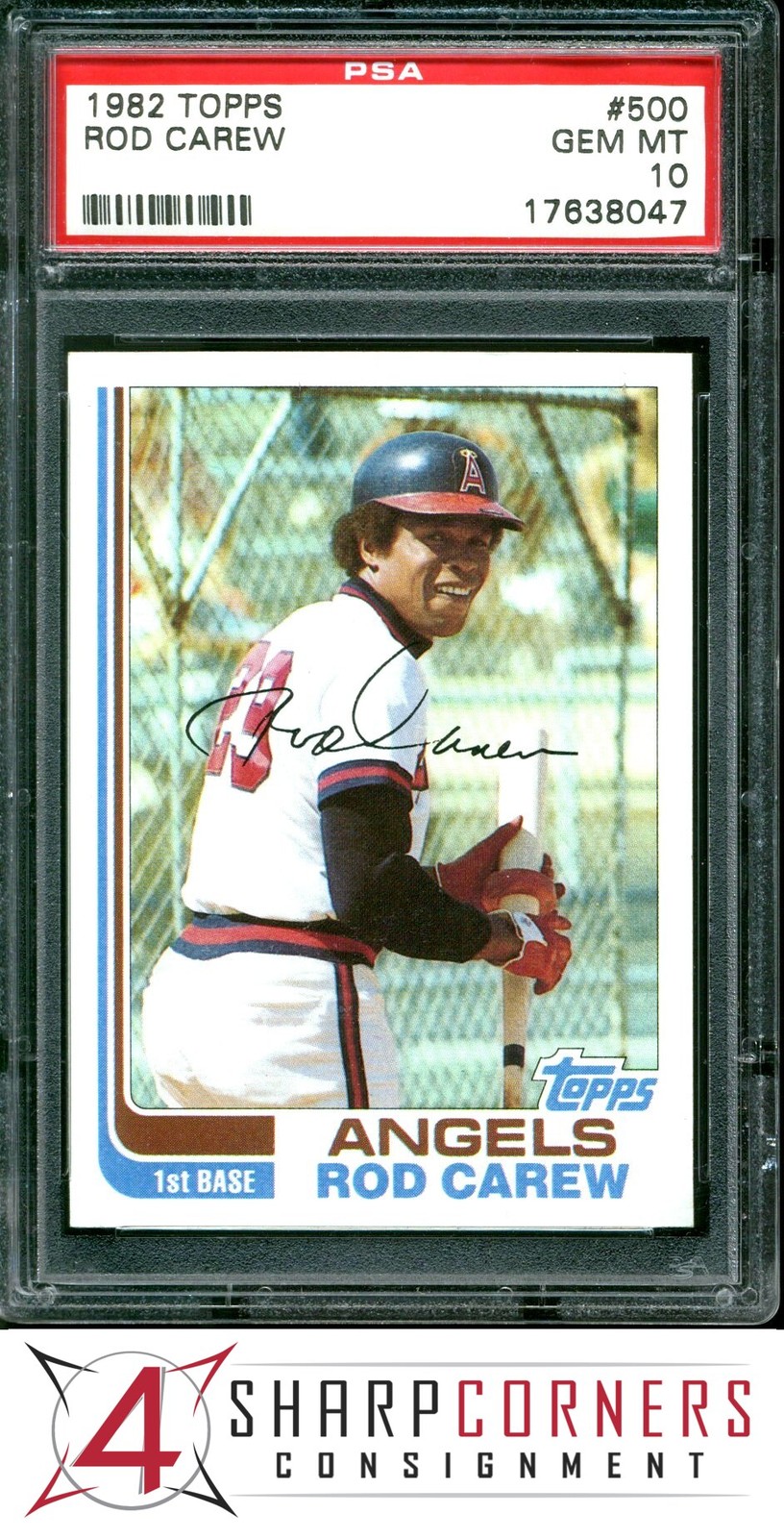 1982 TOPPS #500 ROD CAREW ANGELS HOF PSA 10