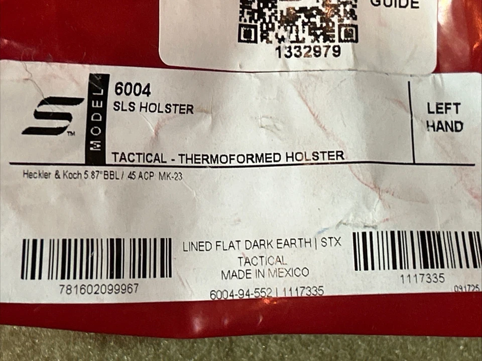 New Safariland Holster HK Mark23 MK23 SOCOM Left Hand FDE Tan SEALs USNAVY H&K - Image 3 of 4